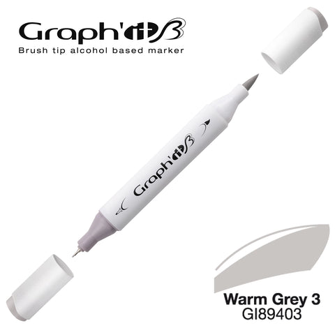 GRAPH'IT MARQUEUR BRUSH A ALCOOL 9403 WARM GREY 3