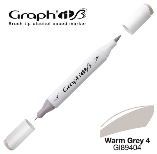 GRAPH'IT MARQUEUR BRUSH A ALCOOL 9404 WARM GREY 4