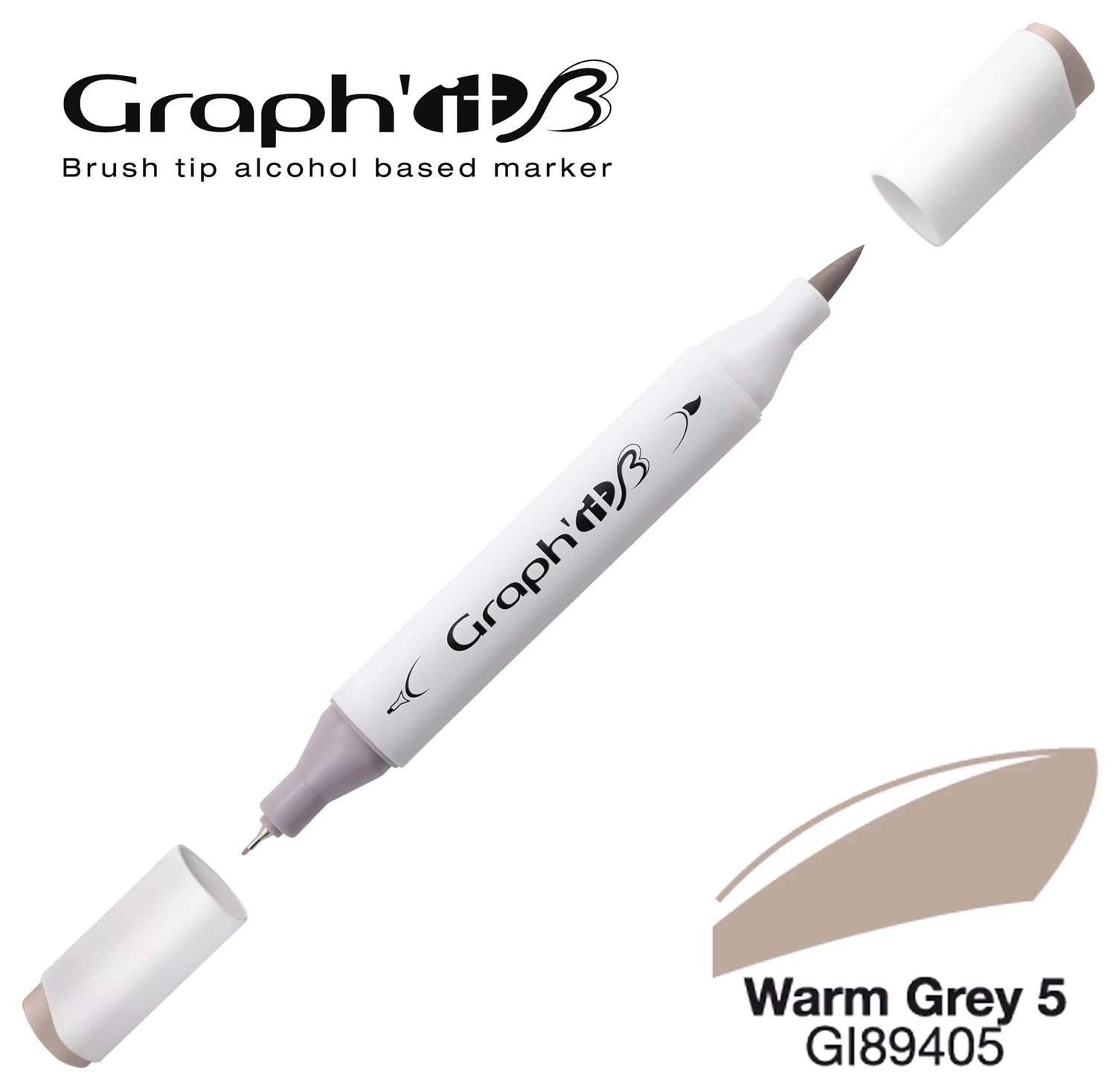 GRAPH'IT MARQUEUR BRUSH A ALCOOL 9405 WARM GREY 5