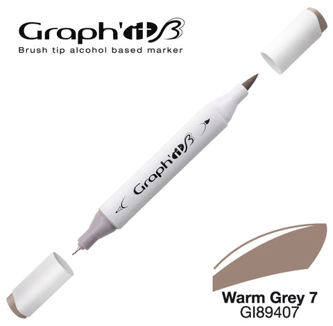 GRAPH'IT MARQUEUR BRUSH A ALCOOL 9407 WARM GREY 7