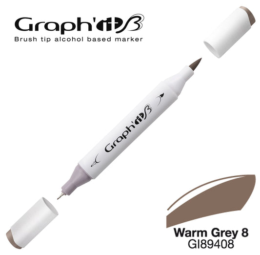 GRAPH'IT MARQUEUR BRUSH A ALCOOL 9408 WARM GREY 8