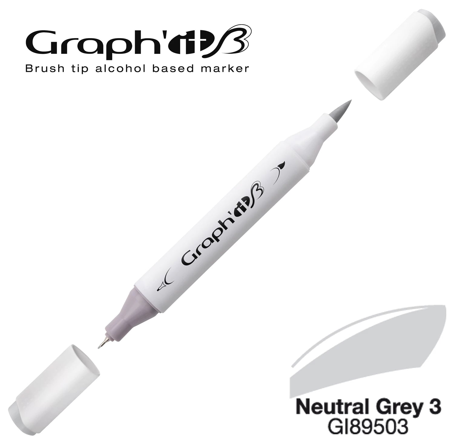 GRAPH'IT MARQUEUR BRUSH A ALCOOL 9503 NEUTRAL GREY 3