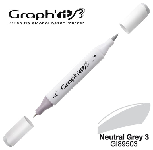 GRAPH'IT MARQUEUR BRUSH A ALCOOL 9503 NEUTRAL GREY 3