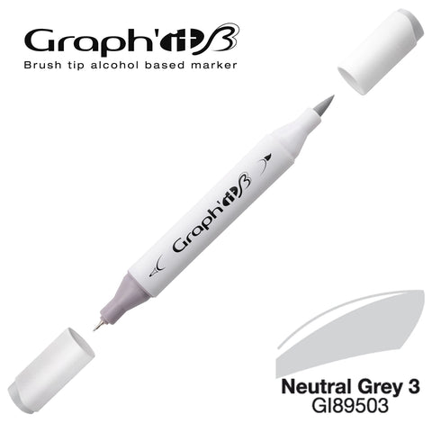 GRAPH'IT MARQUEUR BRUSH A ALCOOL 9503 NEUTRAL GREY 3