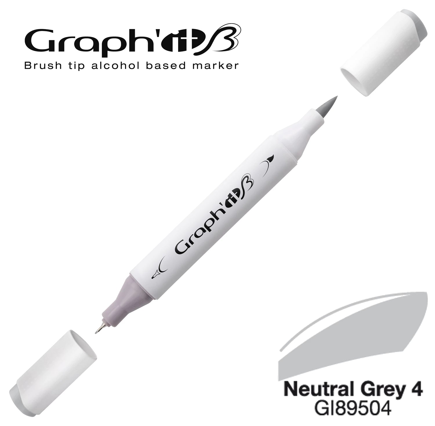 GRAPH'IT MARQUEUR BRUSH A ALCOOL 9504 NEUTRAL GREY 4