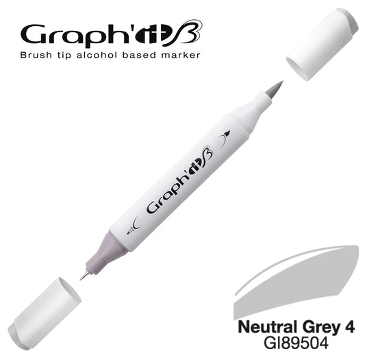 GRAPH'IT MARQUEUR BRUSH A ALCOOL 9504 NEUTRAL GREY 4