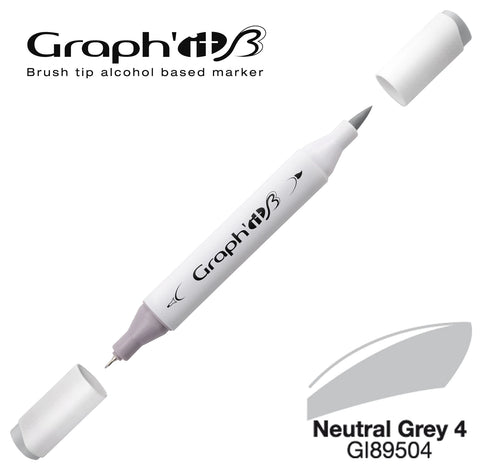 GRAPH'IT MARQUEUR BRUSH A ALCOOL 9504 NEUTRAL GREY 4