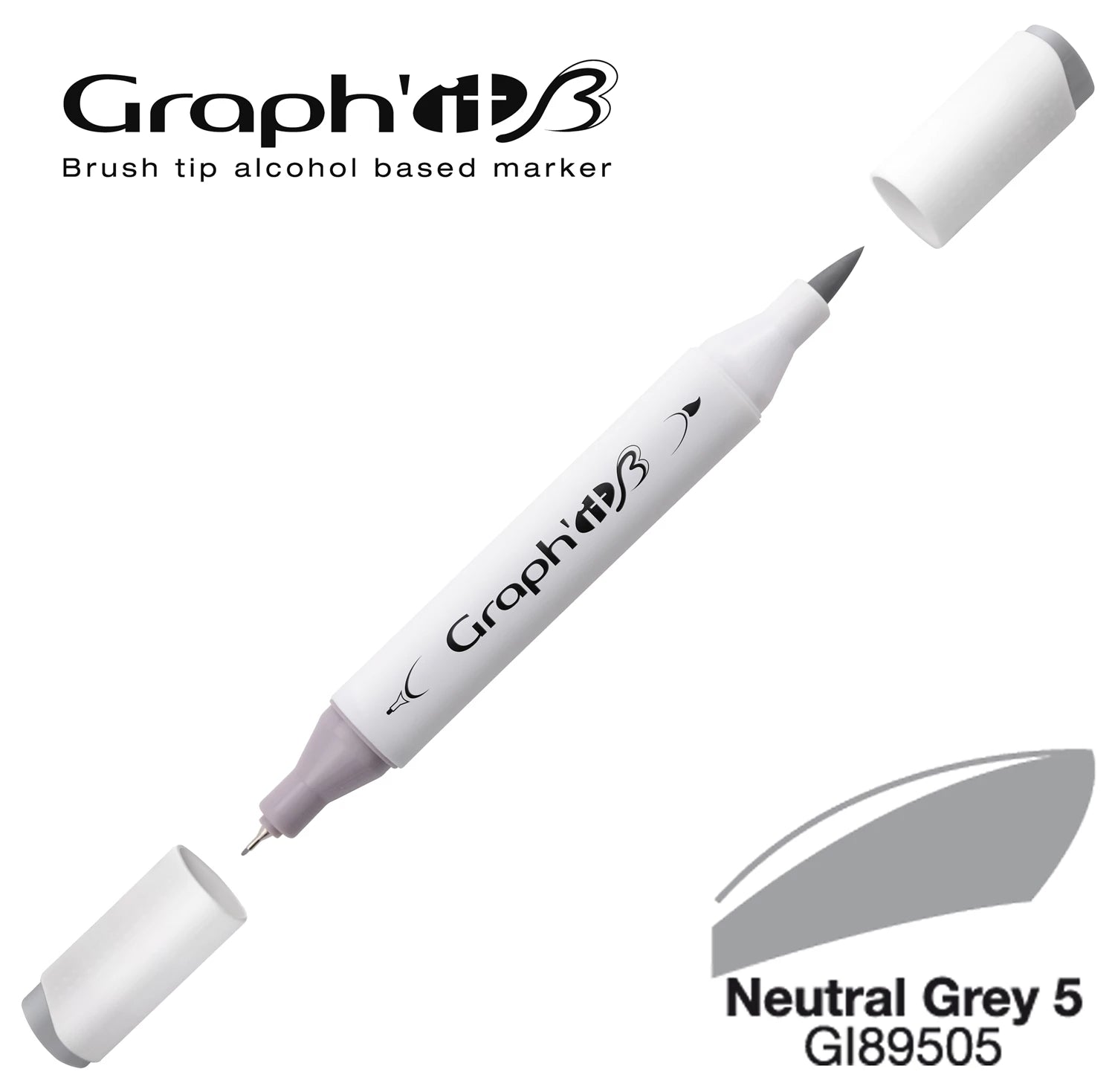 GRAPH'IT MARQUEUR BRUSH A ALCOOL 9505 NEUTRAL GREY 5