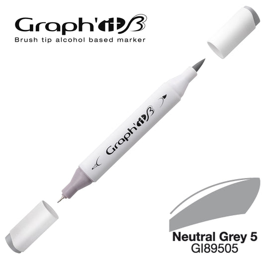 GRAPH'IT MARQUEUR BRUSH A ALCOOL 9505 NEUTRAL GREY 5