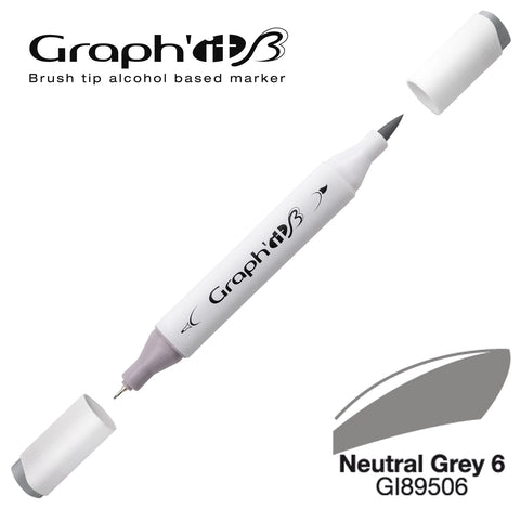 GRAPH'IT MARQUEUR BRUSH A ALCOOL 9506 NEUTRAL GREY 6