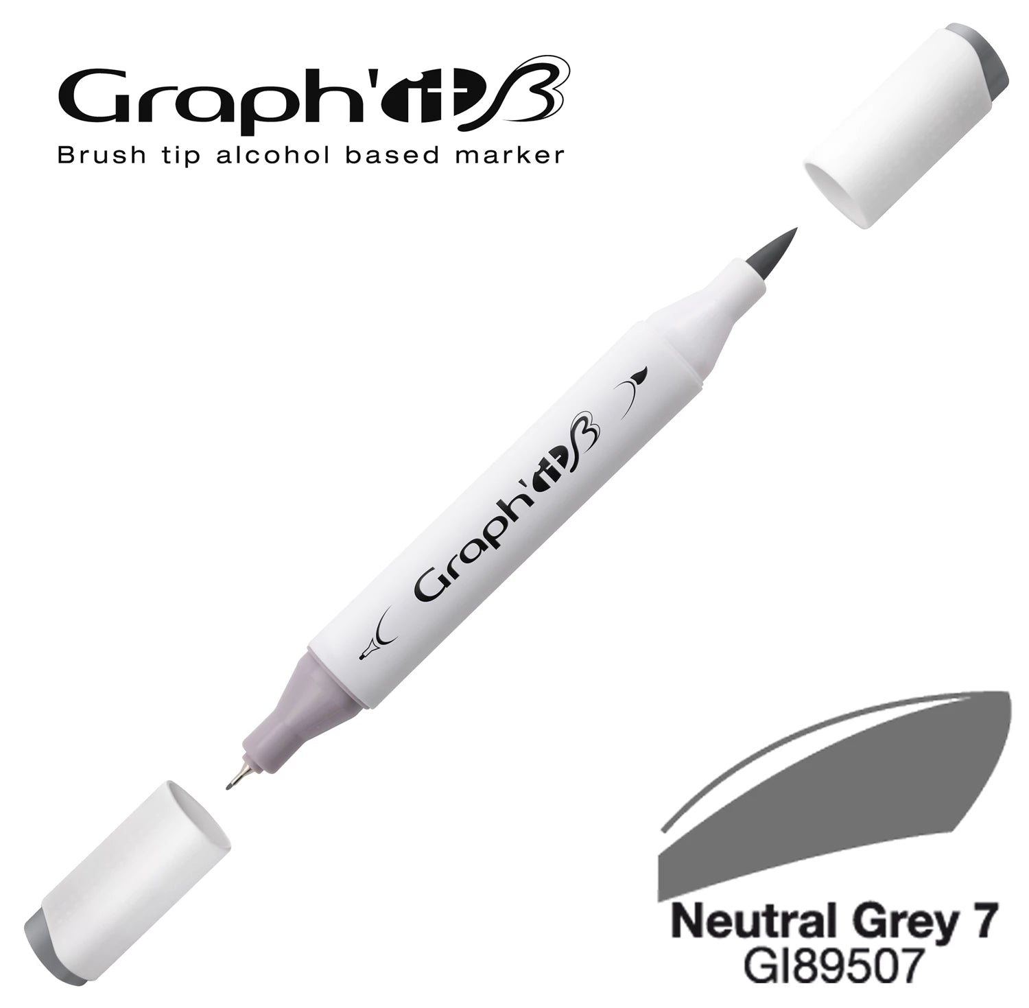 GRAPH'IT MARQUEUR BRUSH A ALCOOL 9507 NEUTRAL GREY 7
