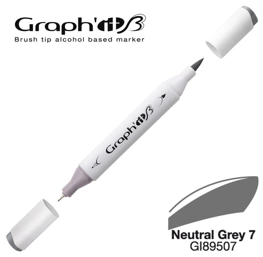 GRAPH'IT MARQUEUR BRUSH A ALCOOL 9507 NEUTRAL GREY 7