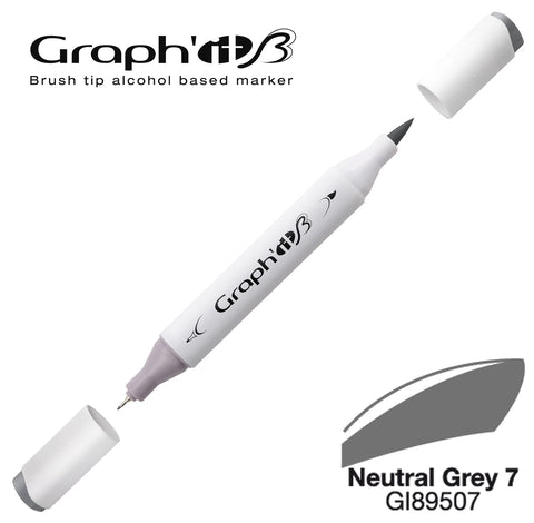 GRAPH'IT MARQUEUR BRUSH A ALCOOL 9507 NEUTRAL GREY 7