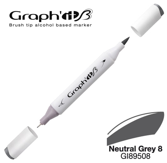 GRAPH'IT MARQUEUR BRUSH A ALCOOL 9508 NEUTRAL GREY 8