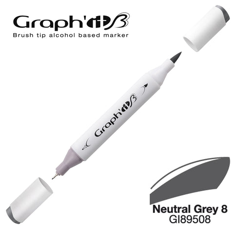 GRAPH'IT MARQUEUR BRUSH A ALCOOL 9508 NEUTRAL GREY 8