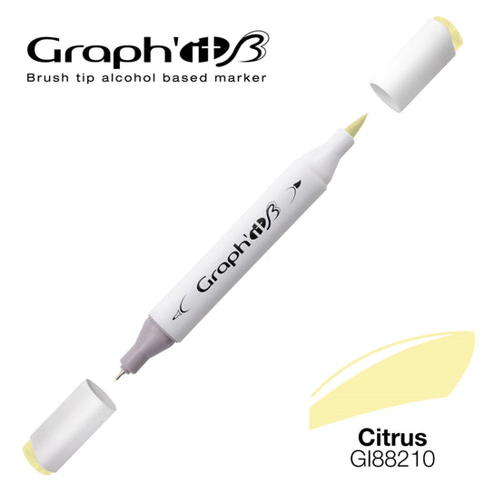 GRAPH'IT MARQUEUR BRUSH A ALCOOL 8210 CITRUS