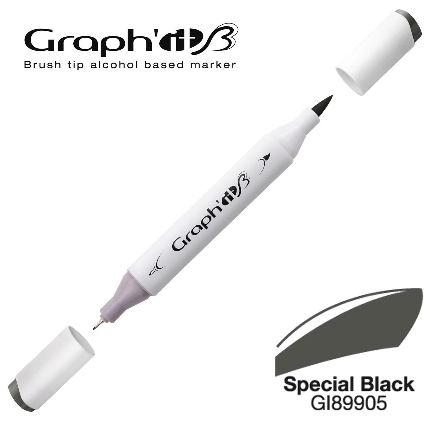 GRAPH'IT MARQUEUR BRUSH A ALCOOL 9905 SPECIAL BLACK
