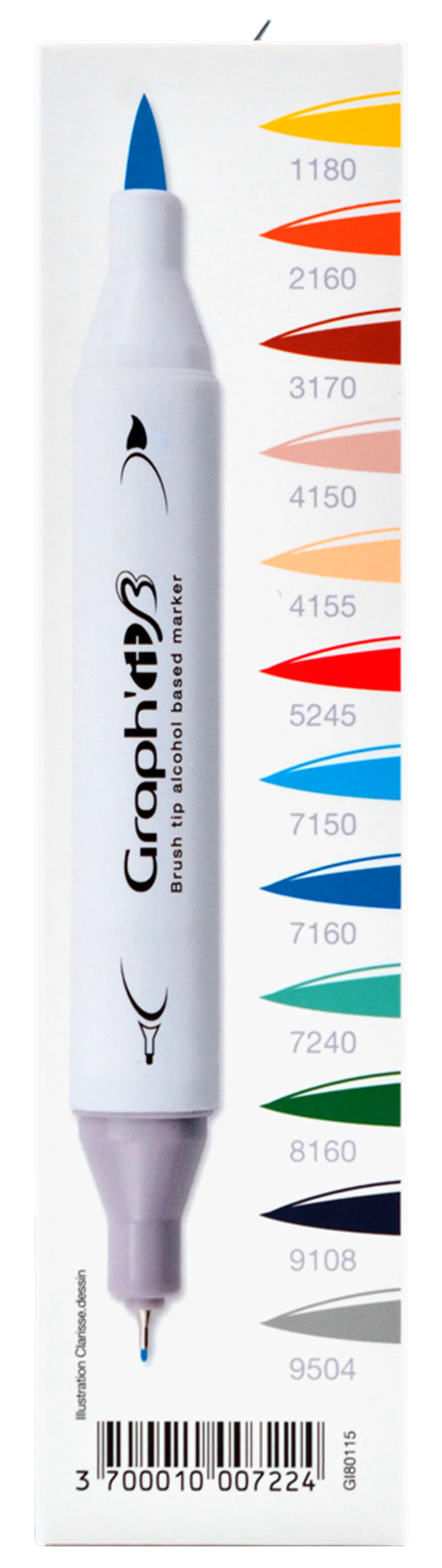 GRAPH'IT BRUSH & EXTRA FINE SET 12 MARQUEURS MANGA SHONEN