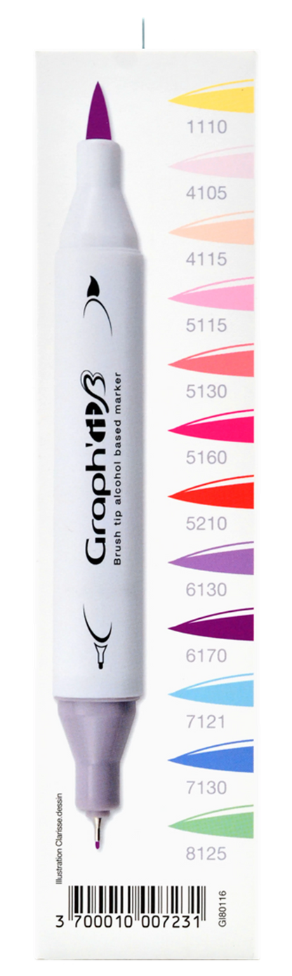 GRAPH'IT BRUSH & EXTRA FINE SET 12 MARQUEURS MANGA SHOJO