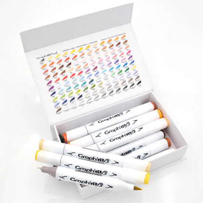 GRAPH'IT BRUSH & EXTRA FINE SET 12 MARQUEURS HAIRSTYLE