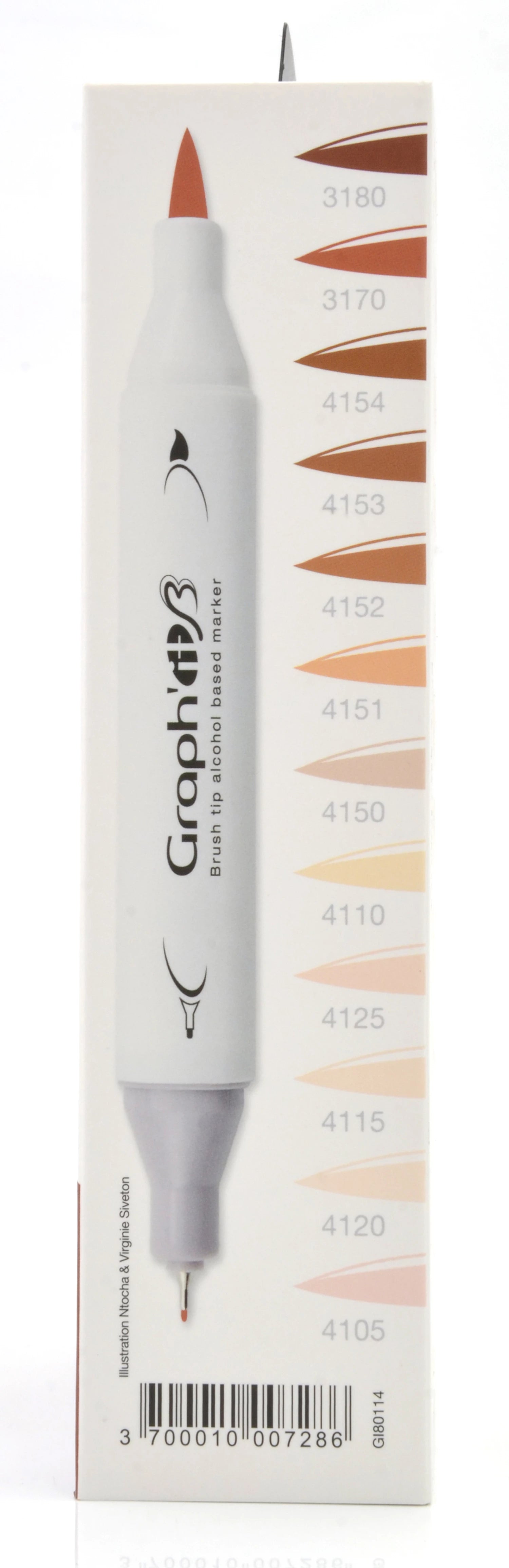 GRAPH'IT BRUSH & EXTRA FINE SET 12 MARQUEURS PEOPLE