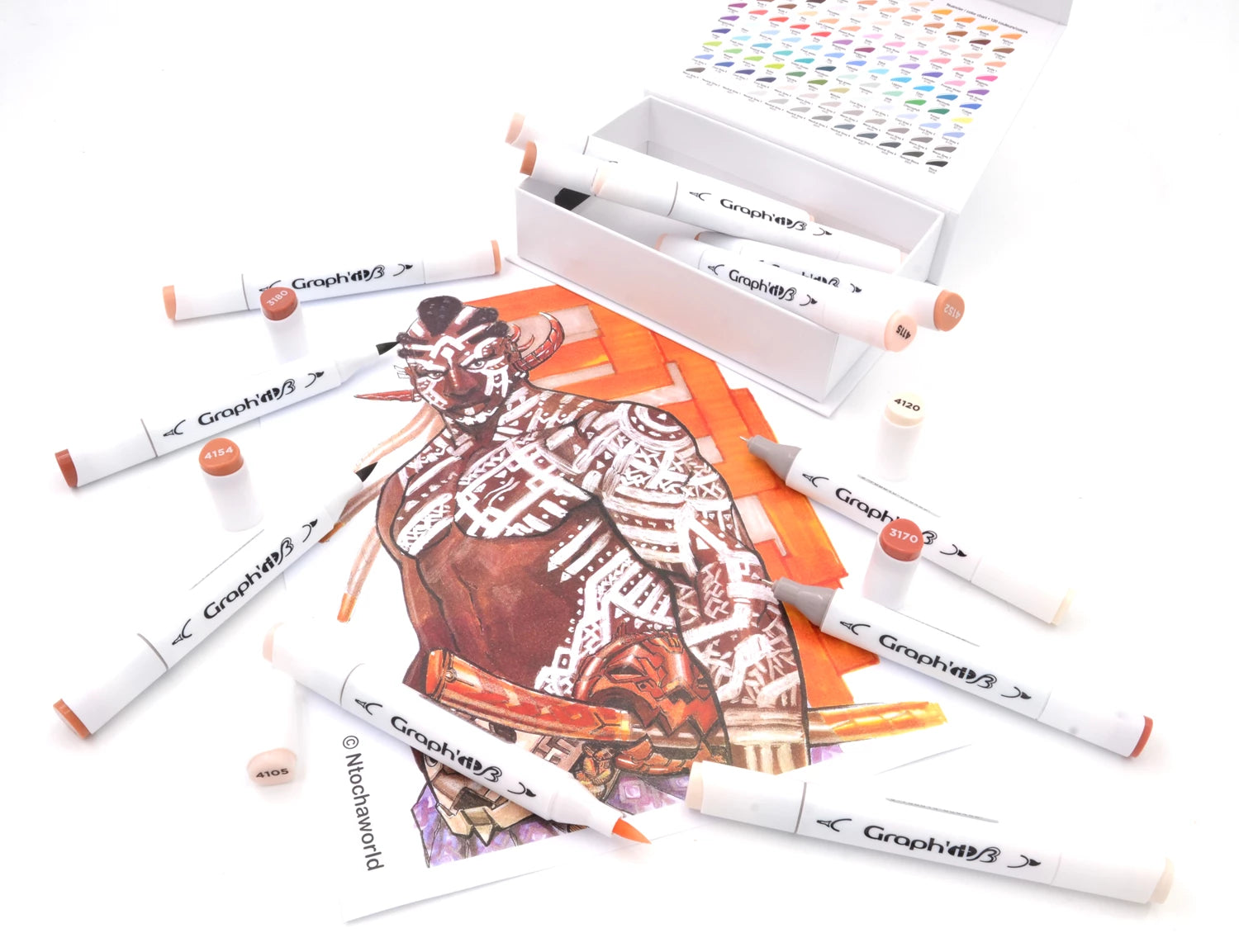 GRAPH'IT BRUSH & EXTRA FINE SET 12 MARQUEURS PEOPLE