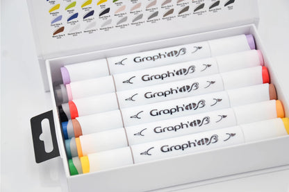 GRAPH'IT BRUSH & EXTRA FINE SET 12 MARQUEURS ESSENTIAL