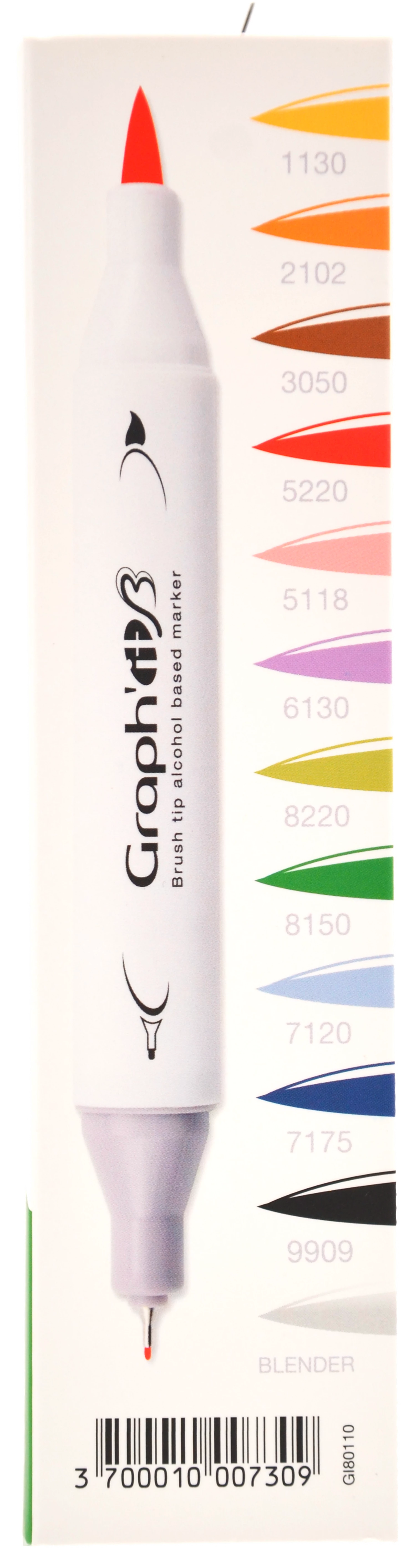 GRAPH'IT BRUSH & EXTRA FINE SET 12 MARQUEURS ESSENTIAL