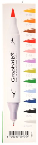 GRAPH'IT BRUSH & EXTRA FINE SET 12 MARQUEURS ESSENTIAL