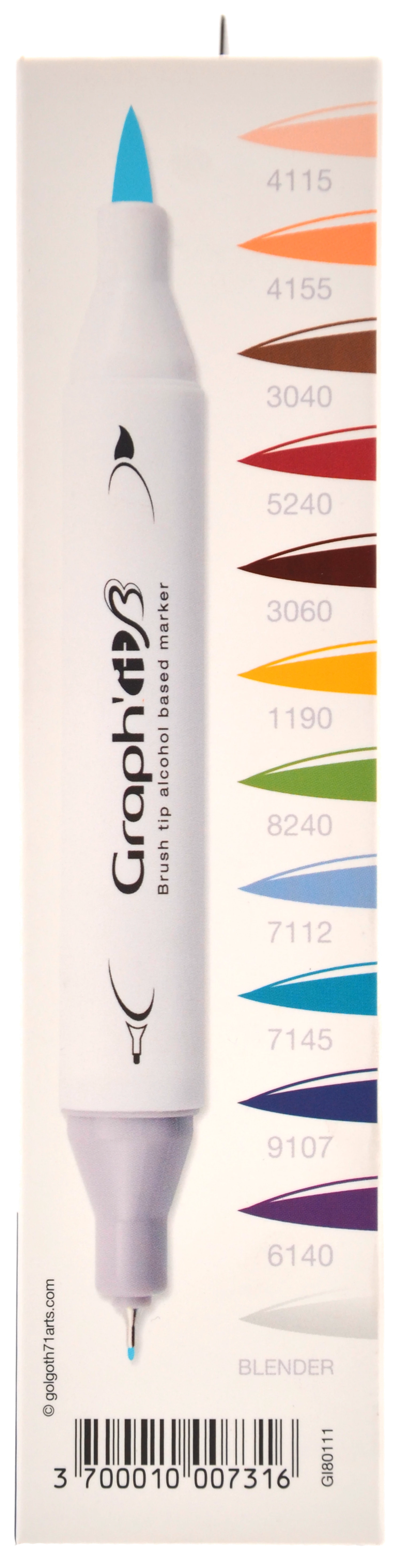 GRAPH'IT BRUSH & EXTRA FINE SET 12 MARQUEURS COMICS