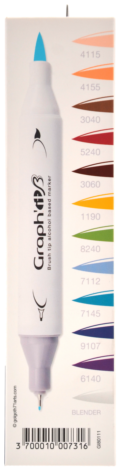 GRAPH'IT BRUSH & EXTRA FINE SET 12 MARQUEURS COMICS