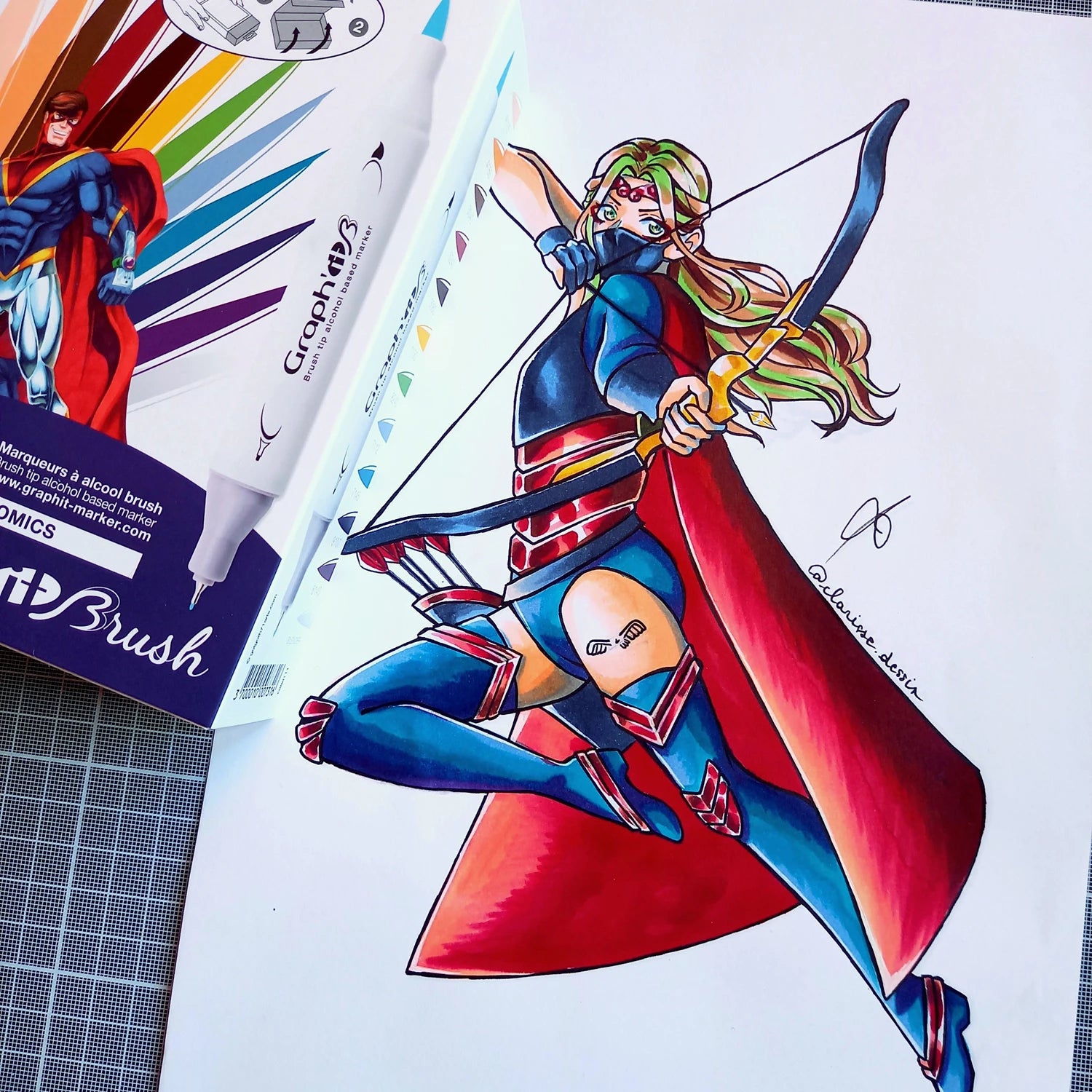 GRAPH'IT BRUSH & EXTRA FINE SET 12 MARQUEURS COMICS