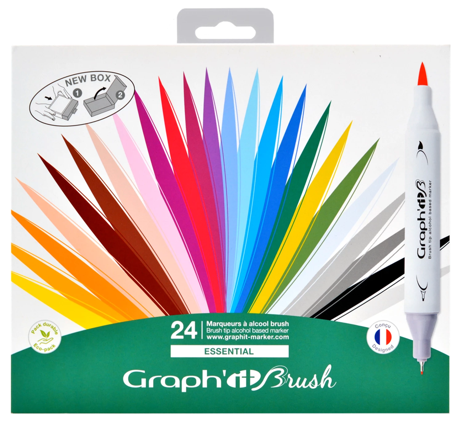 GRAPH'IT BRUSH & EXTRA FINE SET 24 MARQUEURS ESSENTIAL