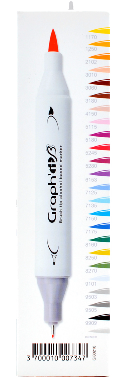 GRAPH'IT BRUSH & EXTRA FINE SET 24 MARQUEURS ESSENTIAL
