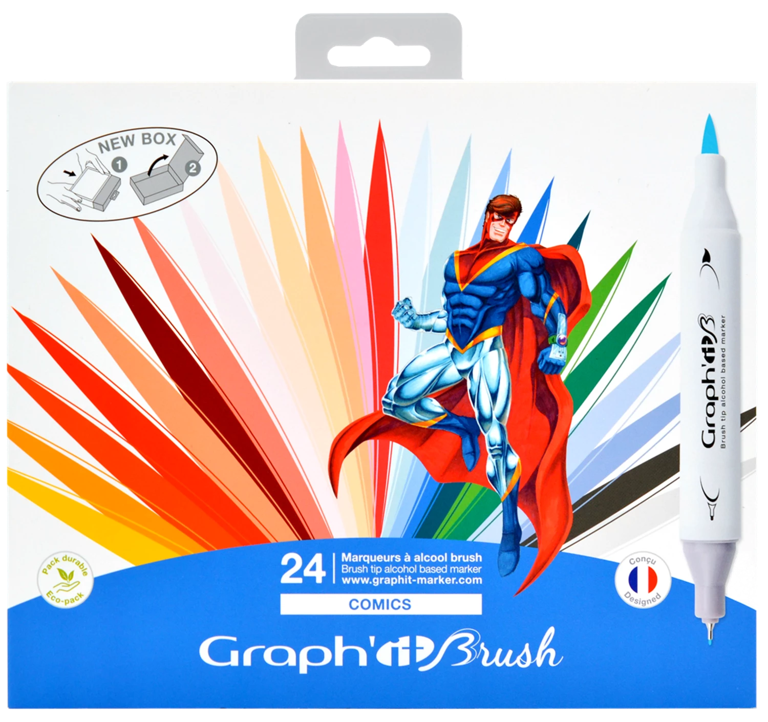 GRAPH'IT BRUSH & EXTRA FINE SET 24 MARQUEURS COMICS