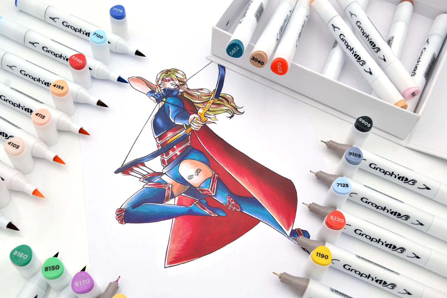 GRAPH'IT BRUSH & EXTRA FINE SET 24 MARQUEURS COMICS