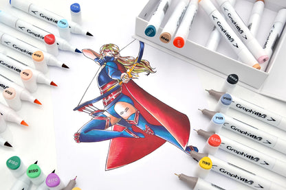 GRAPH'IT BRUSH & EXTRA FINE SET 24 MARQUEURS COMICS