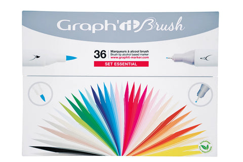 GRAPH'IT BRUSH & EXTRA FINE SET 36 MARQUEURS ESSENTIAL