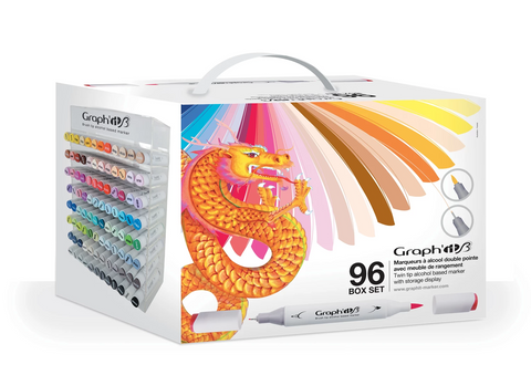 GRAPH'IT BRUSH & EXTRA FINE COFFRET 96 MARQUEURS + PRESENTOI
