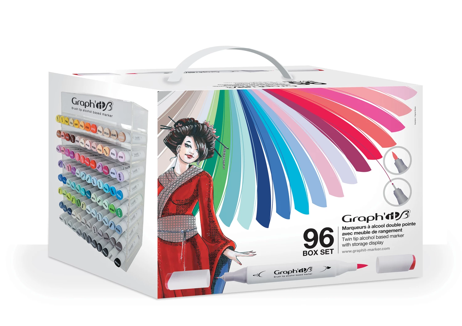 GRAPH'IT BRUSH & EXTRA FINE COFFRET 96 MARQUEURS + PRESENTOI