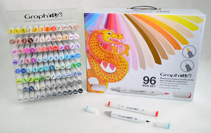 GRAPH'IT BRUSH & EXTRA FINE COFFRET 96 MARQUEURS + PRESENTOI