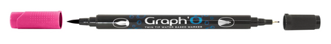 GRAPH'O FEUTRE DOUBLE POINTE A BASE D'EAU 5160 MAGENTA