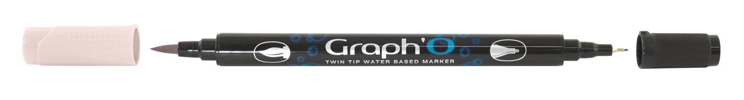 GRAPH'O FEUTRE DOUBLE POINTE A BASE D'EAU 4135 PALE ROSE