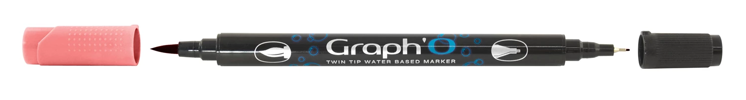 GRAPH'O FEUTRE DOUBLE POINTE A BASE D'EAU 5210 CORAL