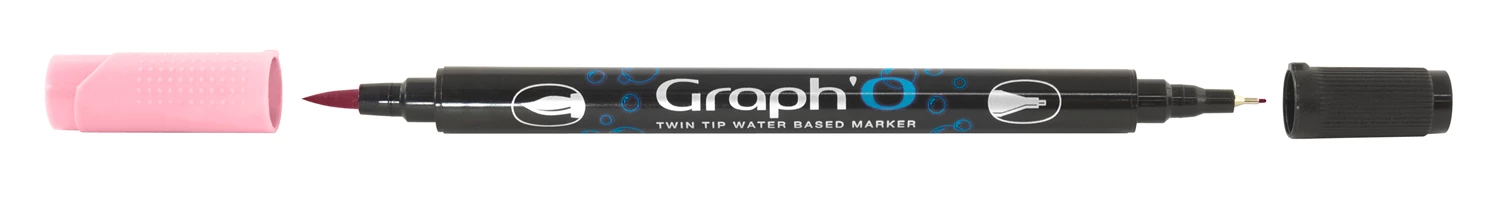 GRAPH'O FEUTRE DOUBLE POINTE A BASE D'EAU 5120 PRINCESS ROSE