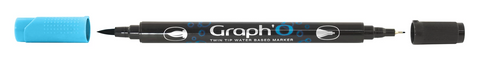 GRAPH'O FEUTRE DOUBLE POINTE A BASE D'EAU 7150 CYAN