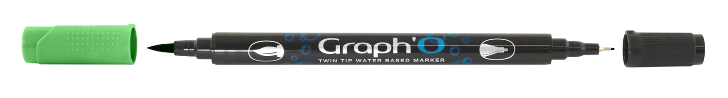 GRAPH'O FEUTRE DOUBLE POINTE A BASE D'EAU 8150 CHLOROPHYLL