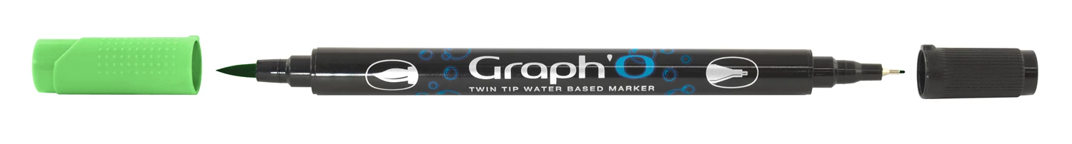 GRAPH'O FEUTRE DOUBLE POINTE A BASE D'EAU 8260 LIME