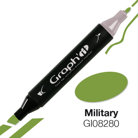 GRAPH'IT MARQUEUR A ALCOOL 8280 MILITARY
