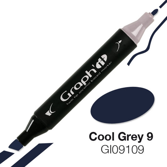 GRAPH'IT MARQUEUR A ALCOOL 9109 COOL GREY 9